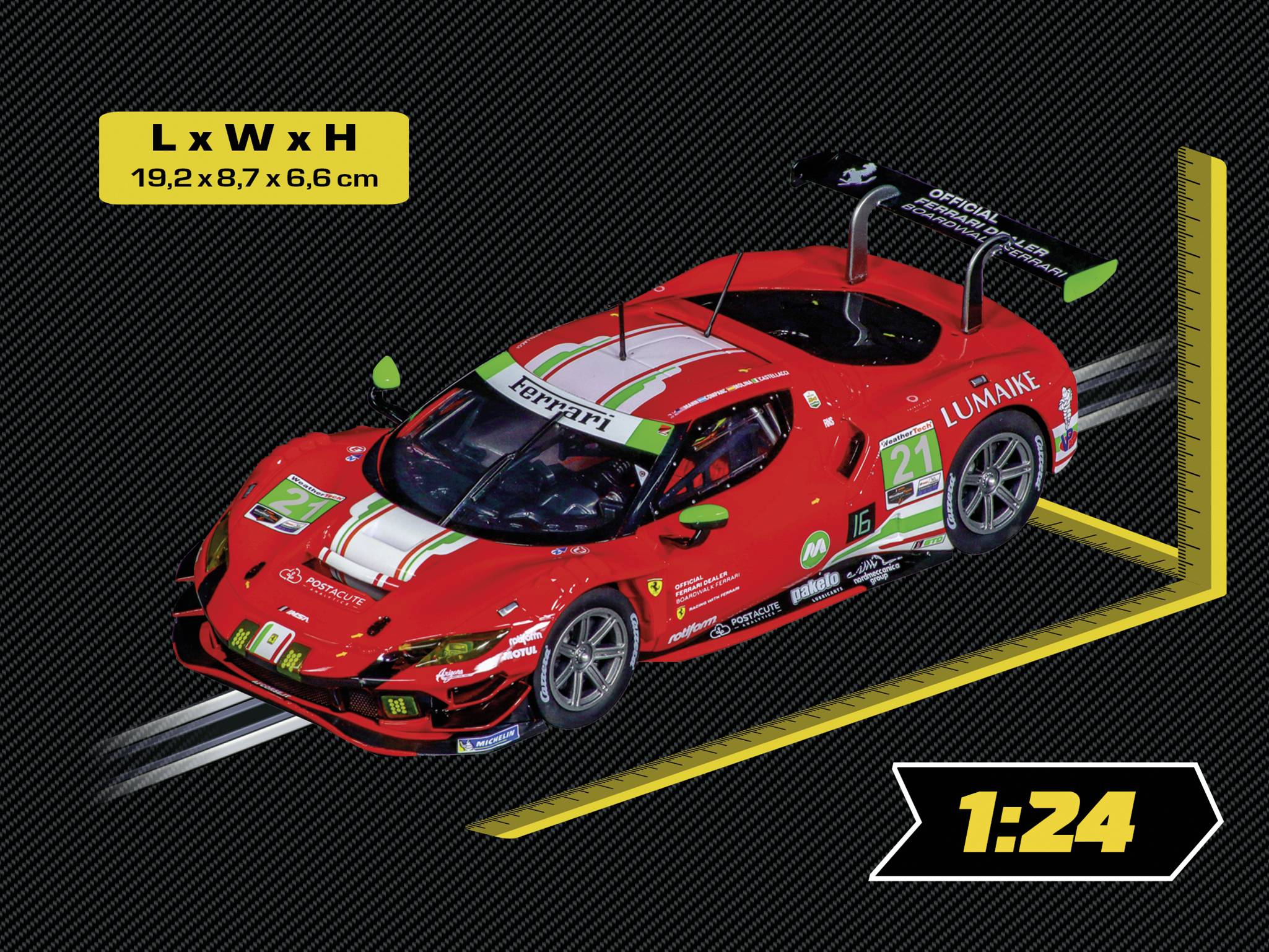 Carrera 20023965 DIGITAL 124 Voiture Ferrari 296 GT3 « AF Corse af, no.21 »