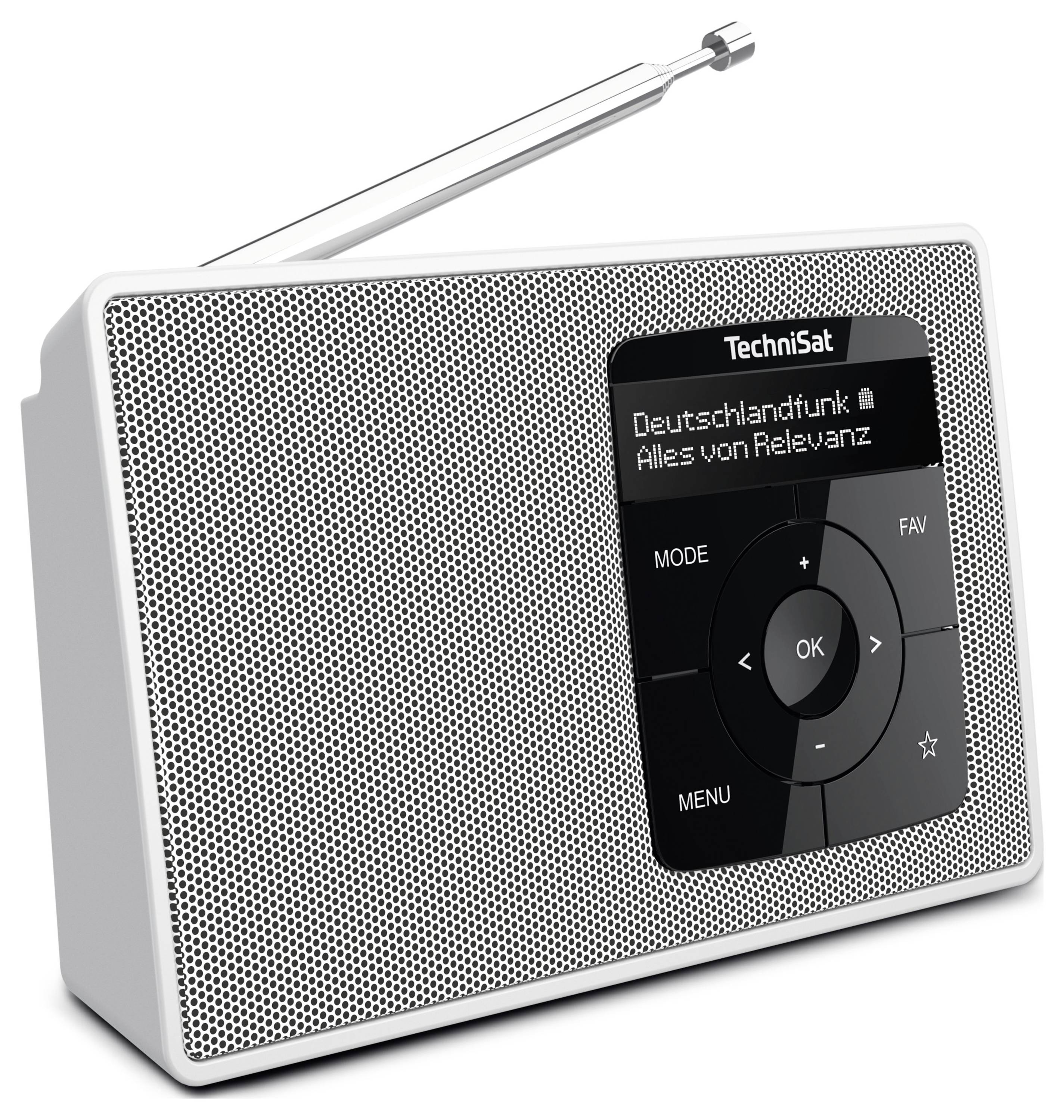 TechniSat DIGITRADIO 2 Radio de table DAB+, FM DAB+, FM, Bluetooth fonction réveil blanc