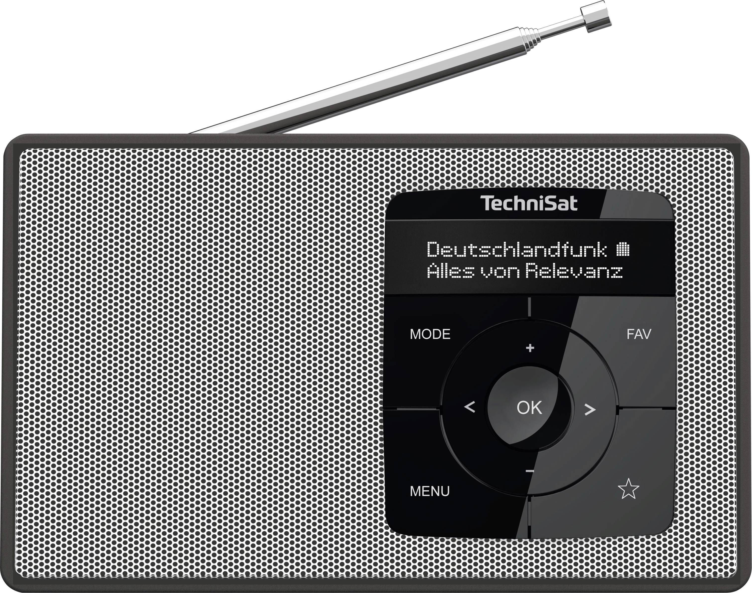 TechniSat DIGITRADIO 2 Radio de table DAB+, FM DAB+, FM, Bluetooth fonction réveil noir/blanc