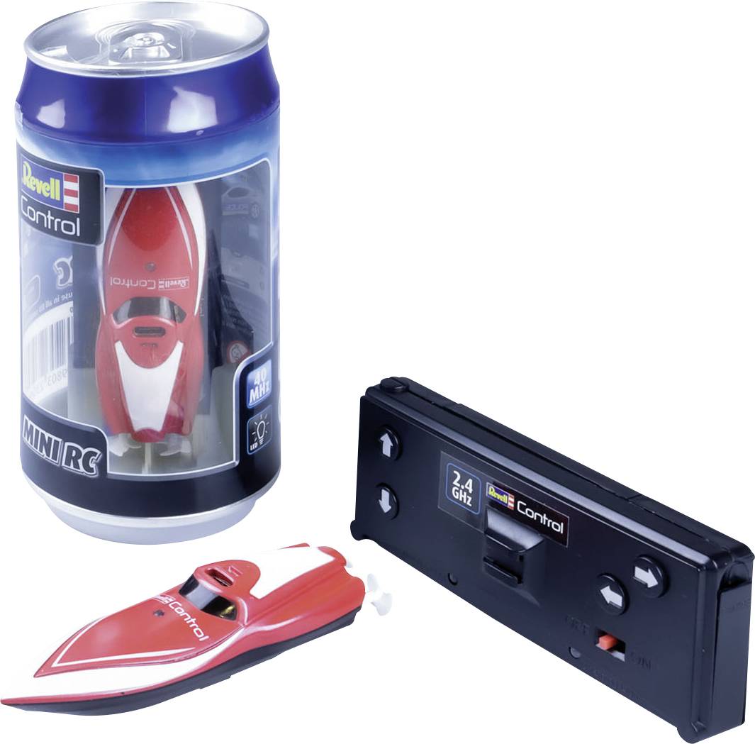 Revell Control Mini rouge Bateau RC débutant motorisé prêt à fonctionner (RtR) 75 mm