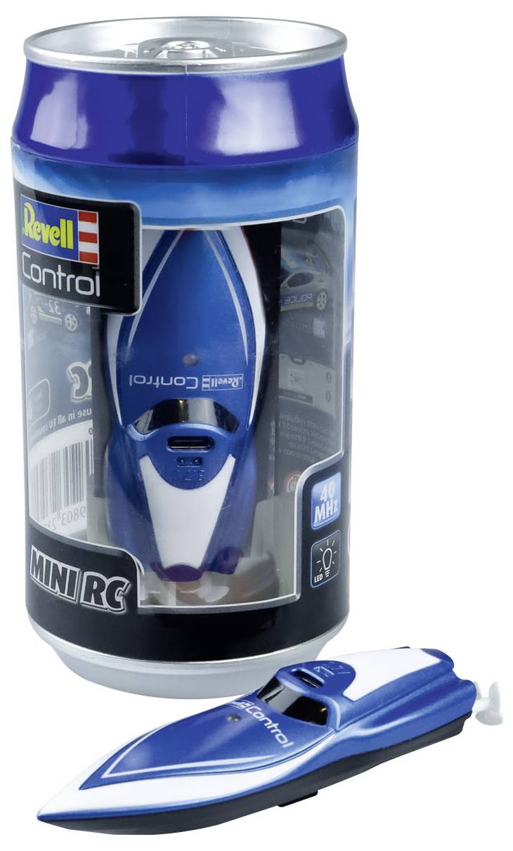 Revell Control Mini bleu Bateau RC débutant motorisé prêt à fonctionner (RtR) 75 mm