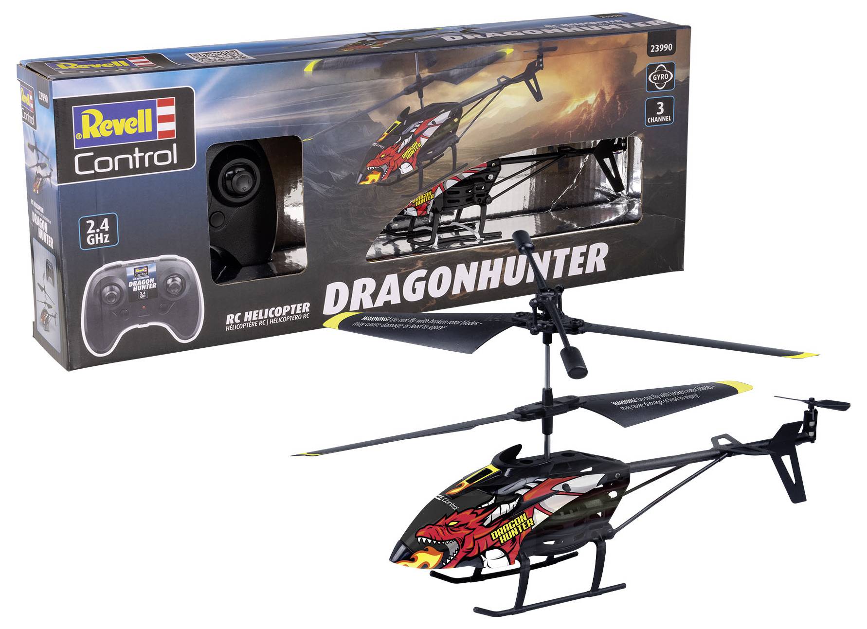 Revell Control Dragon Hunter Hélicoptère RC débutant prêt à voler (RtF)