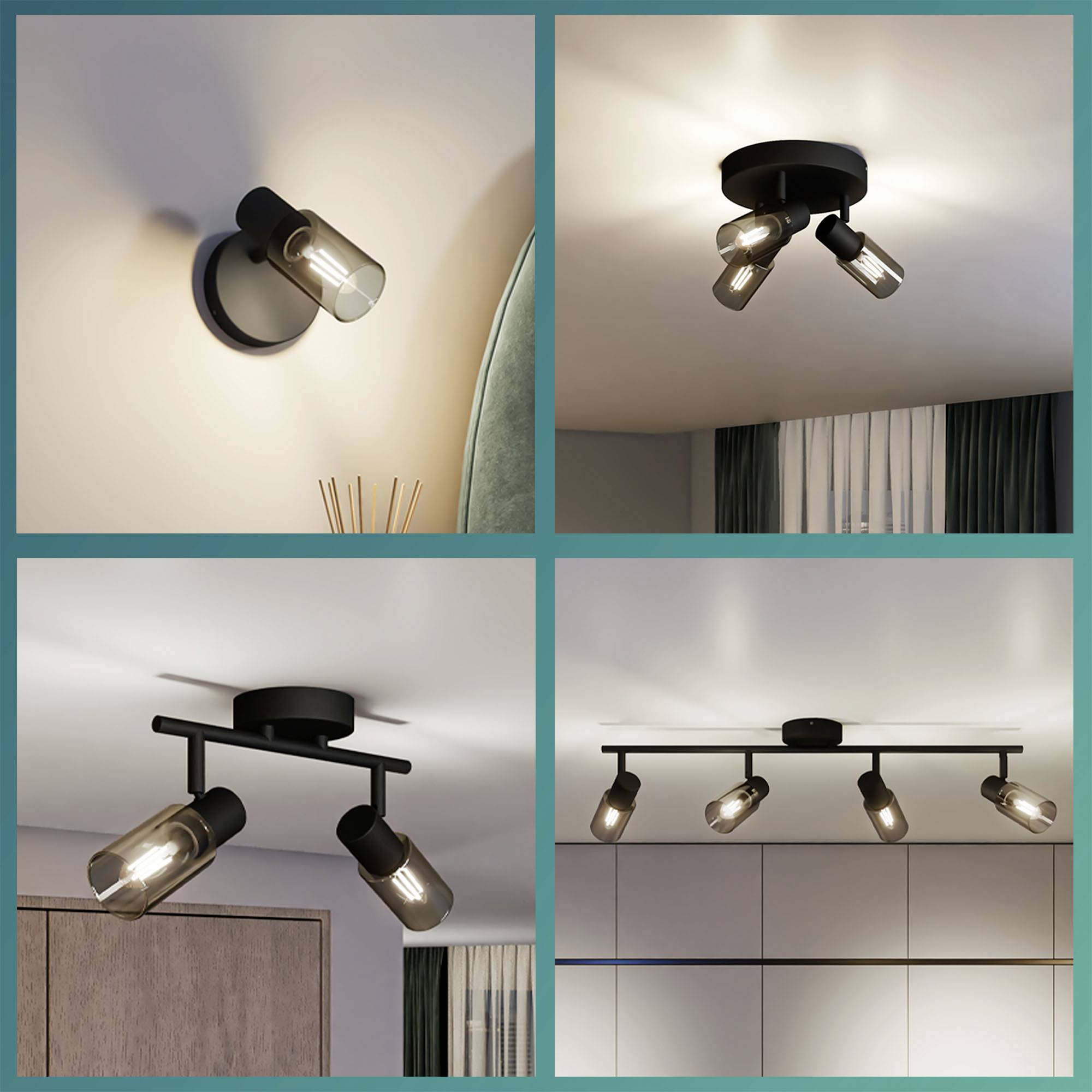 Philips Palms 8720169299313 Spot de plafond E14 noir