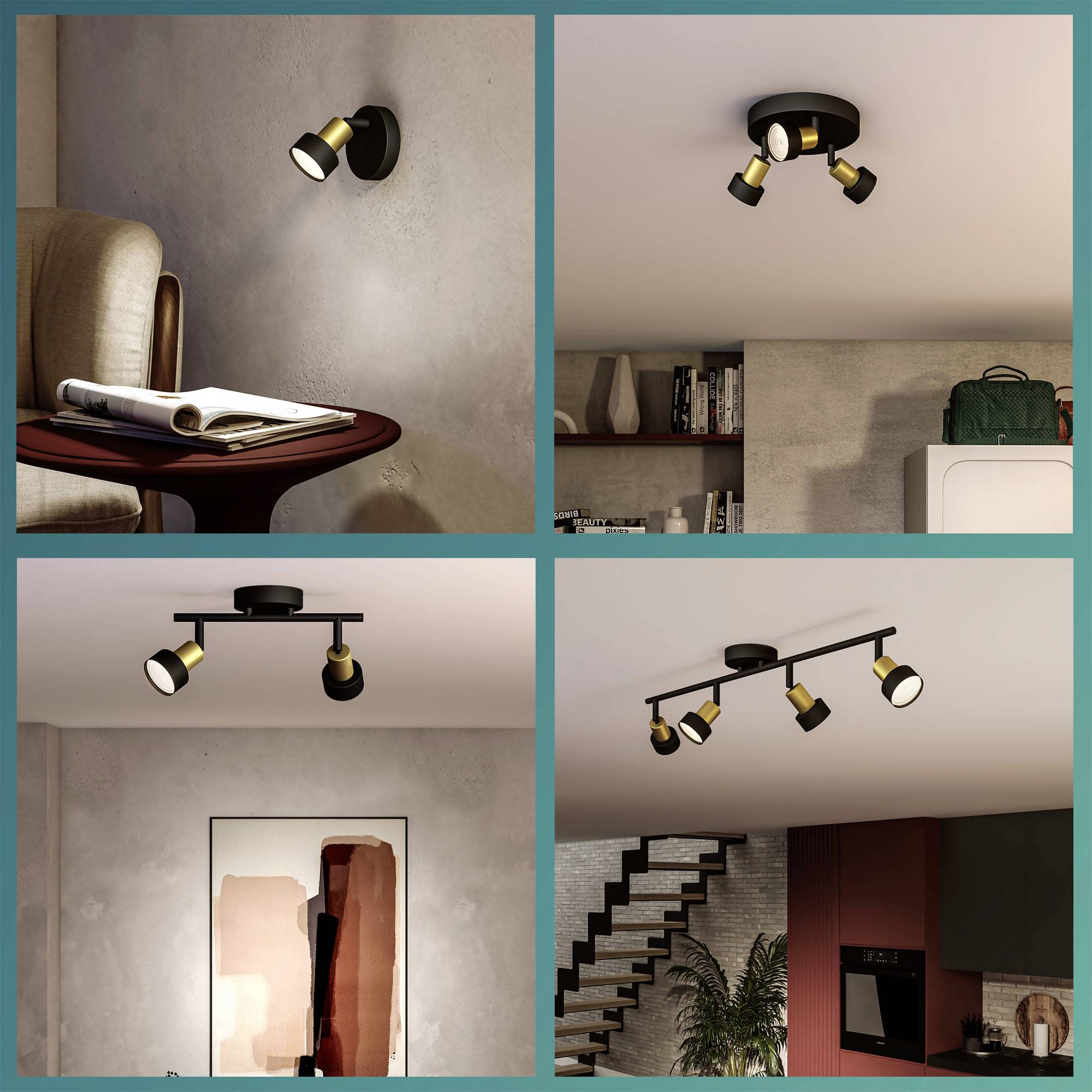 Philips Conduit 8720169299917 Spot de plafond GU10 noir, or