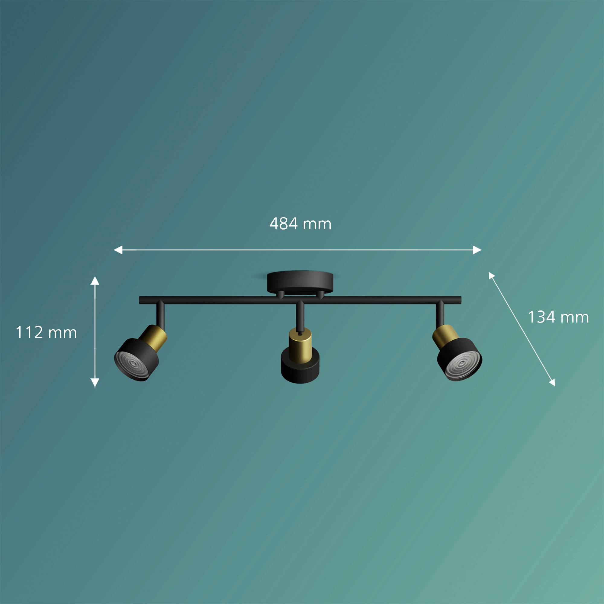 Philips Conduit 8720169299917 Spot de plafond GU10 noir, or