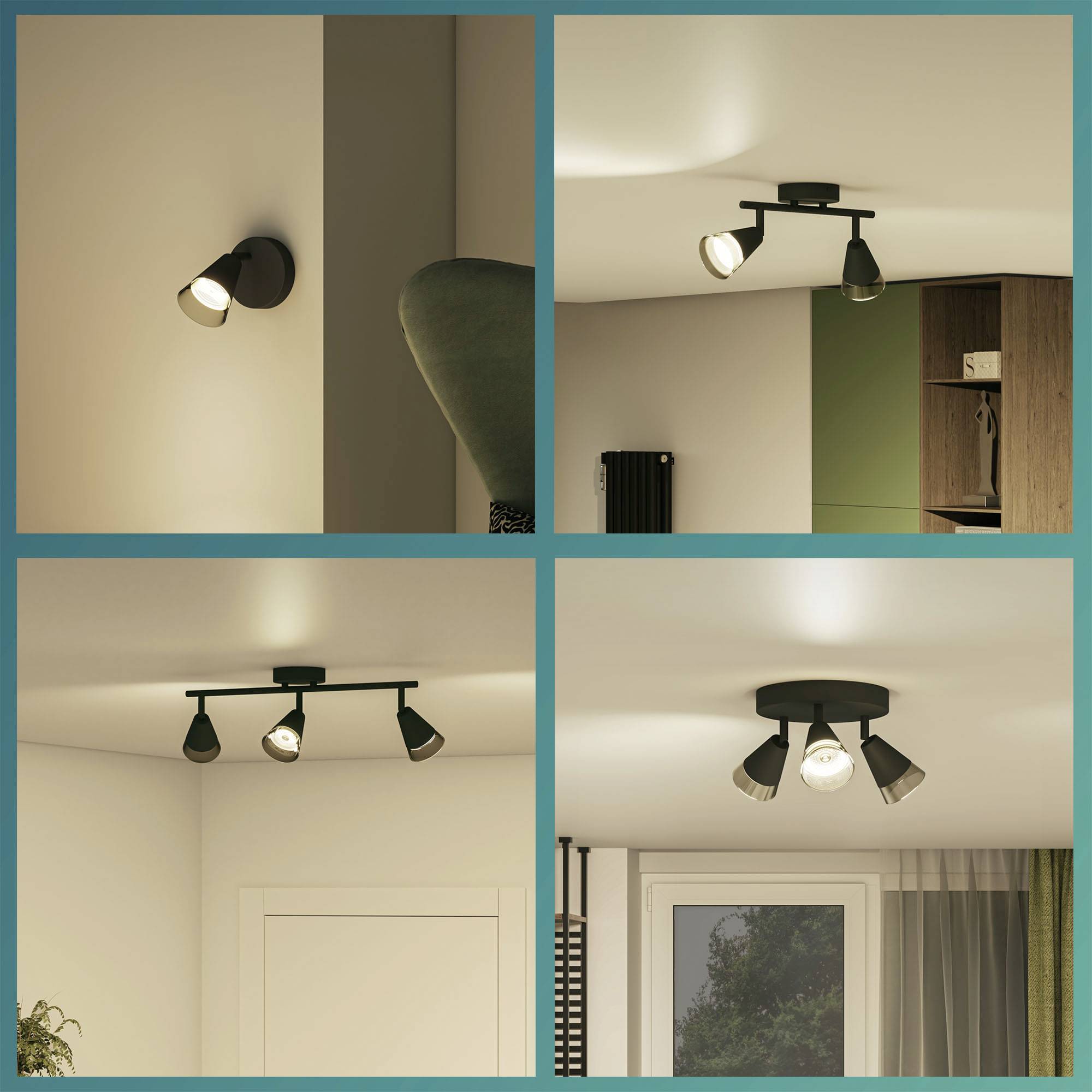 Philips Cleft 8720169300033 Spot de plafond GU10 noir