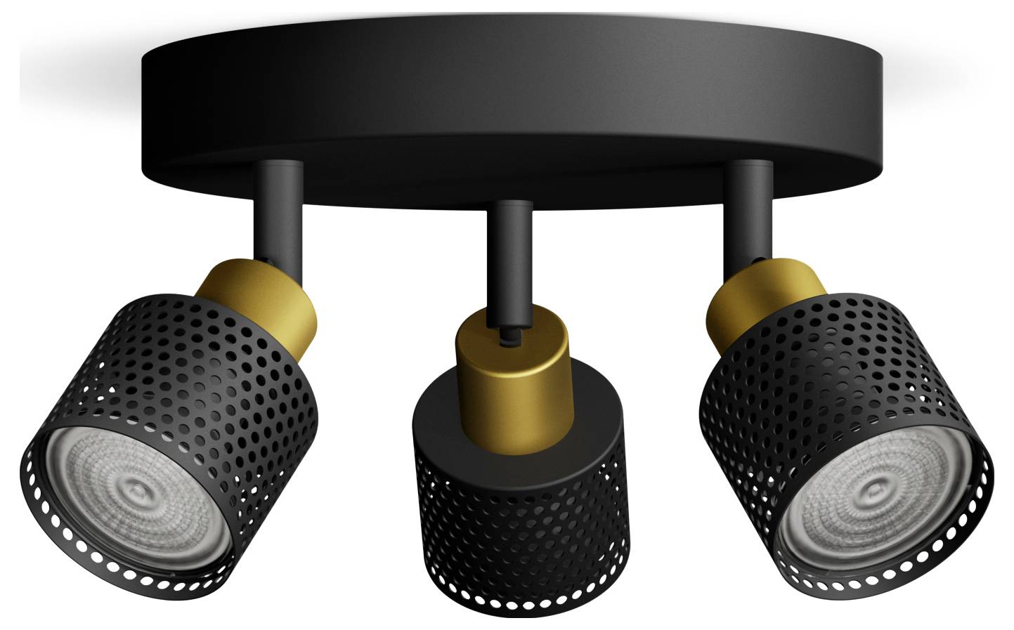 Philips Niall 8720169300156 Spot de plafond GU10 noir, or