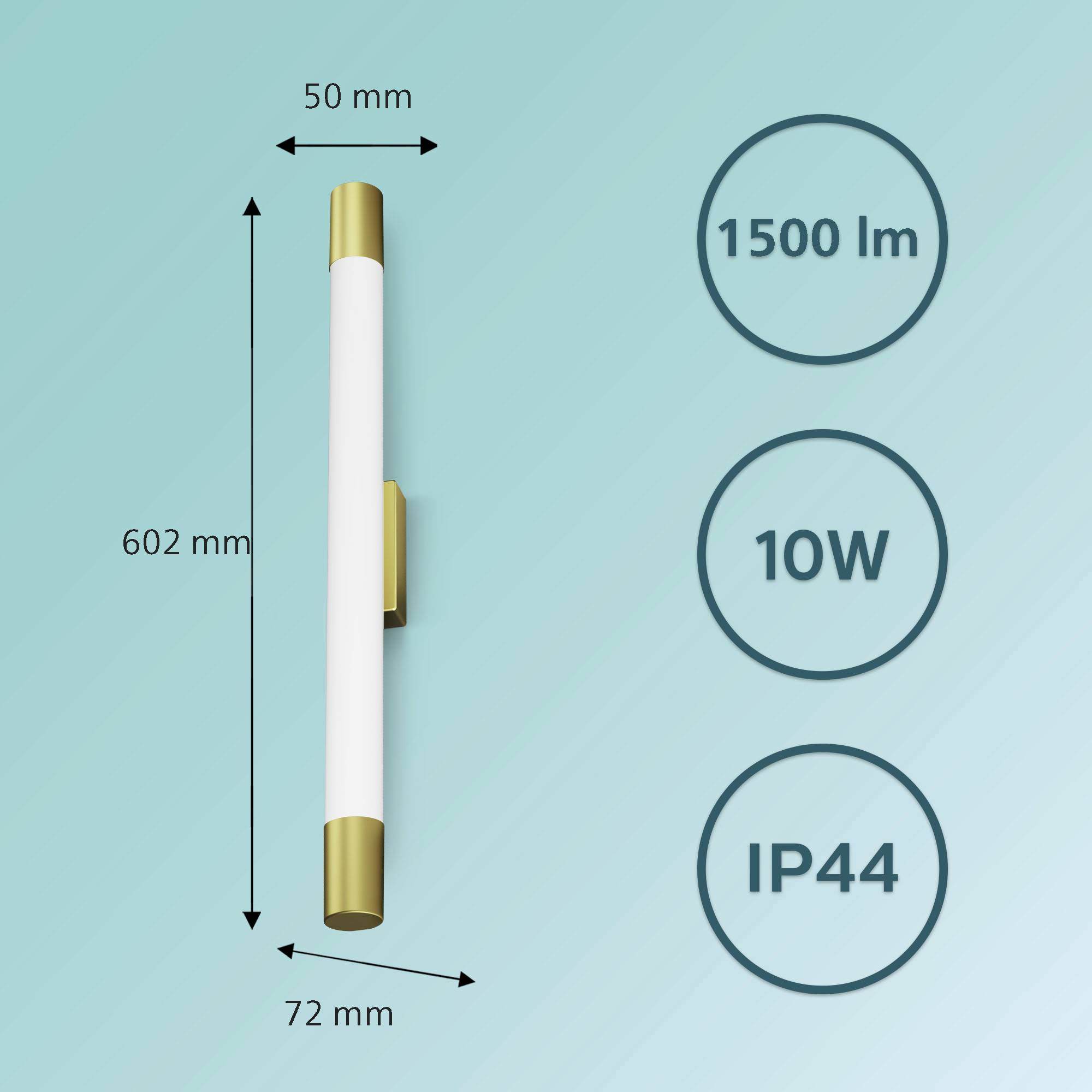 Philips Rover 8720169299399 Plafonnier LED pour salle de bain 10 W blanc chaud or