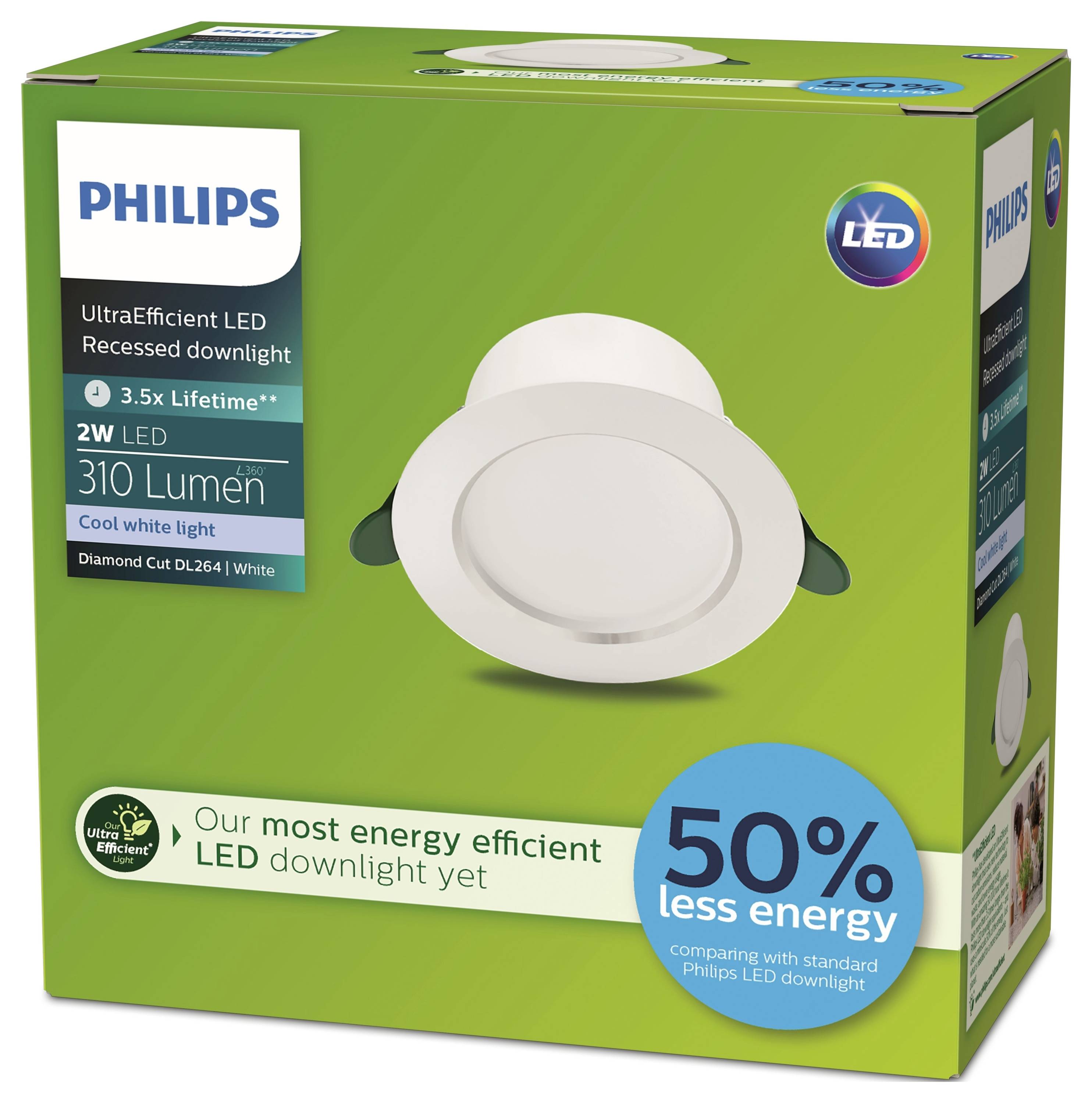 Philips 8720169308107 Diamond Spot encastrable LED 2 W blanc
