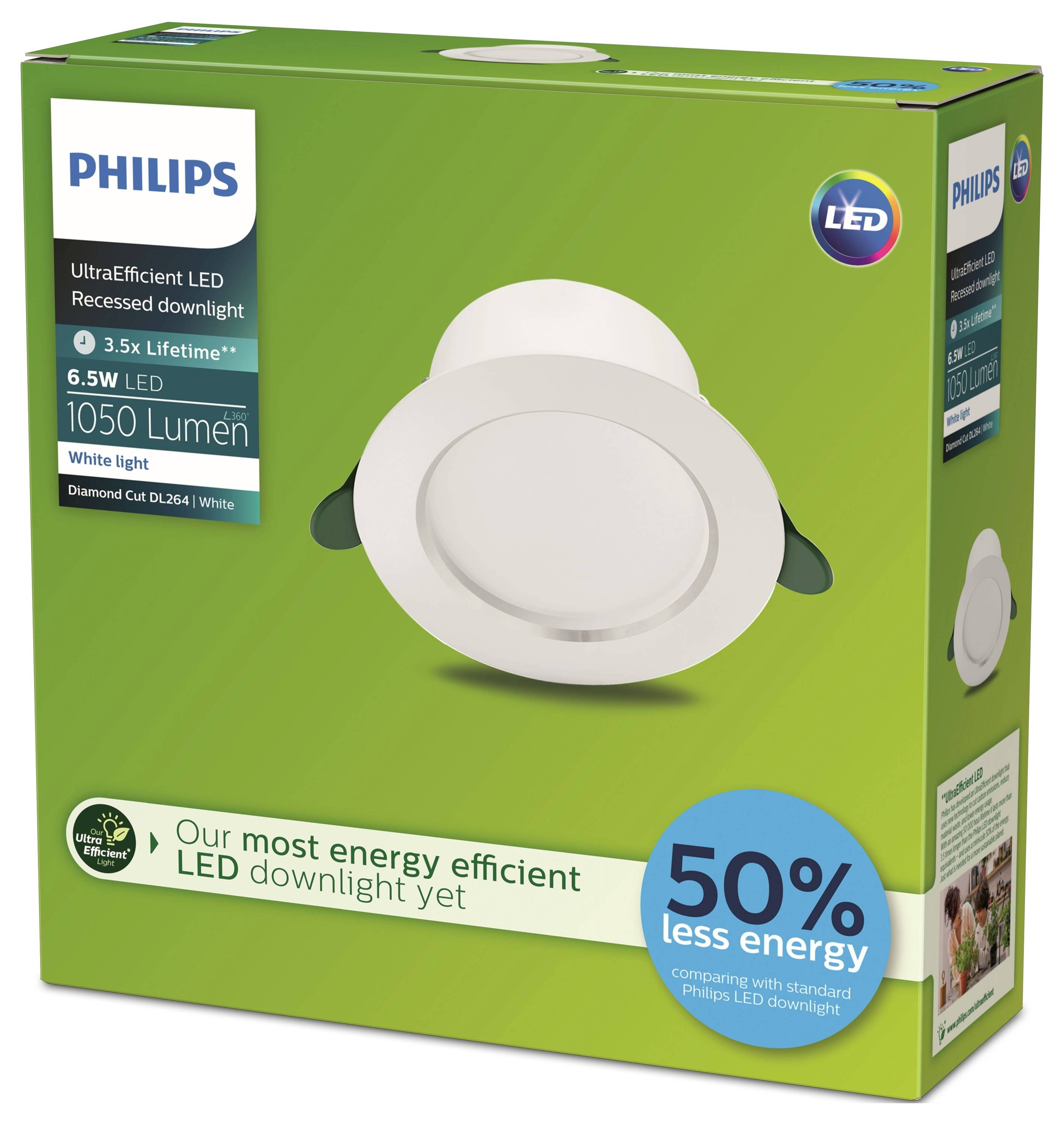 Philips 8720169308206 Diamond Spot encastrable LED 6.5 W blanc