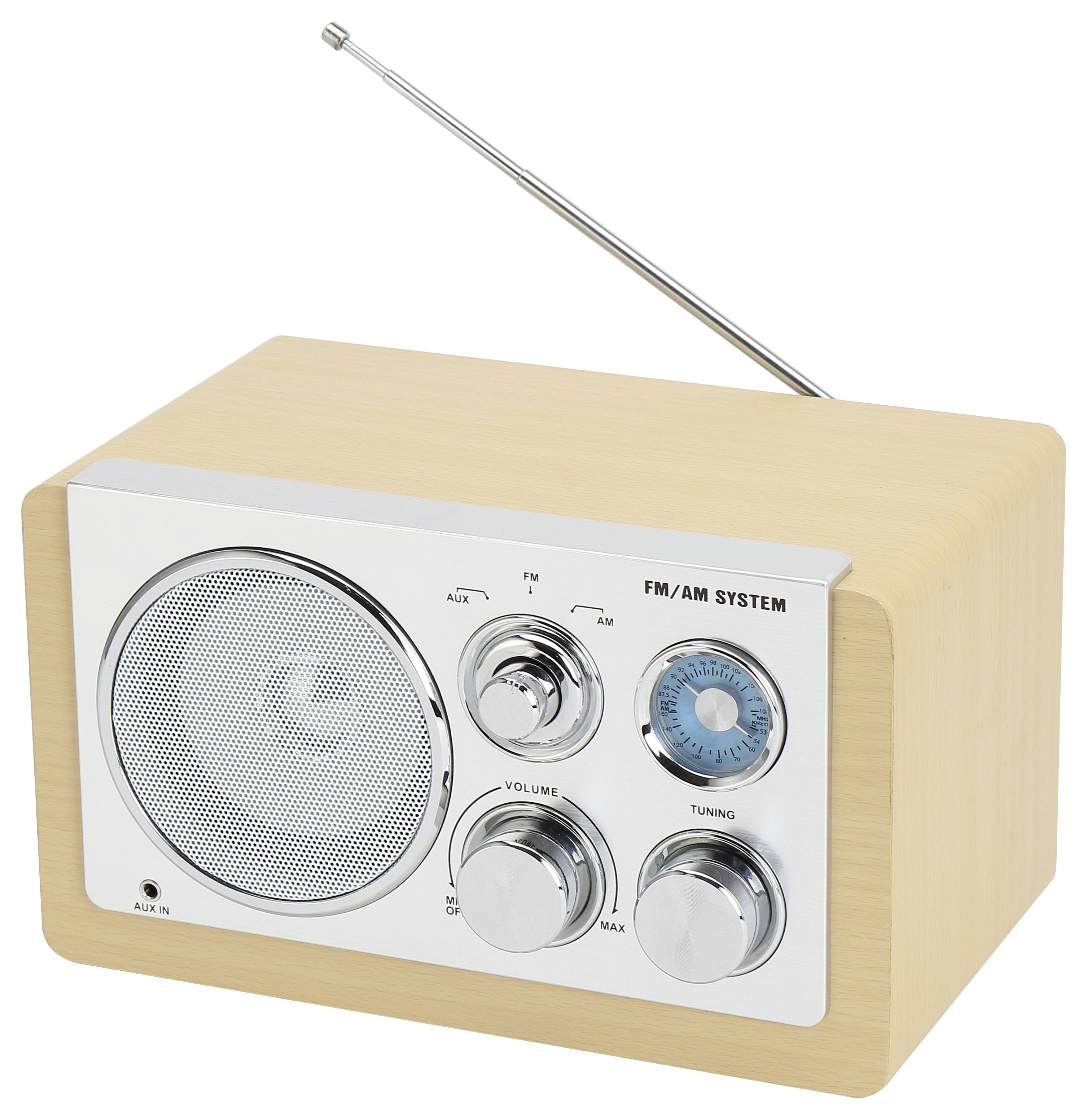 Denver TR-63LW Radio de table AM, FM AUX bois (clair)