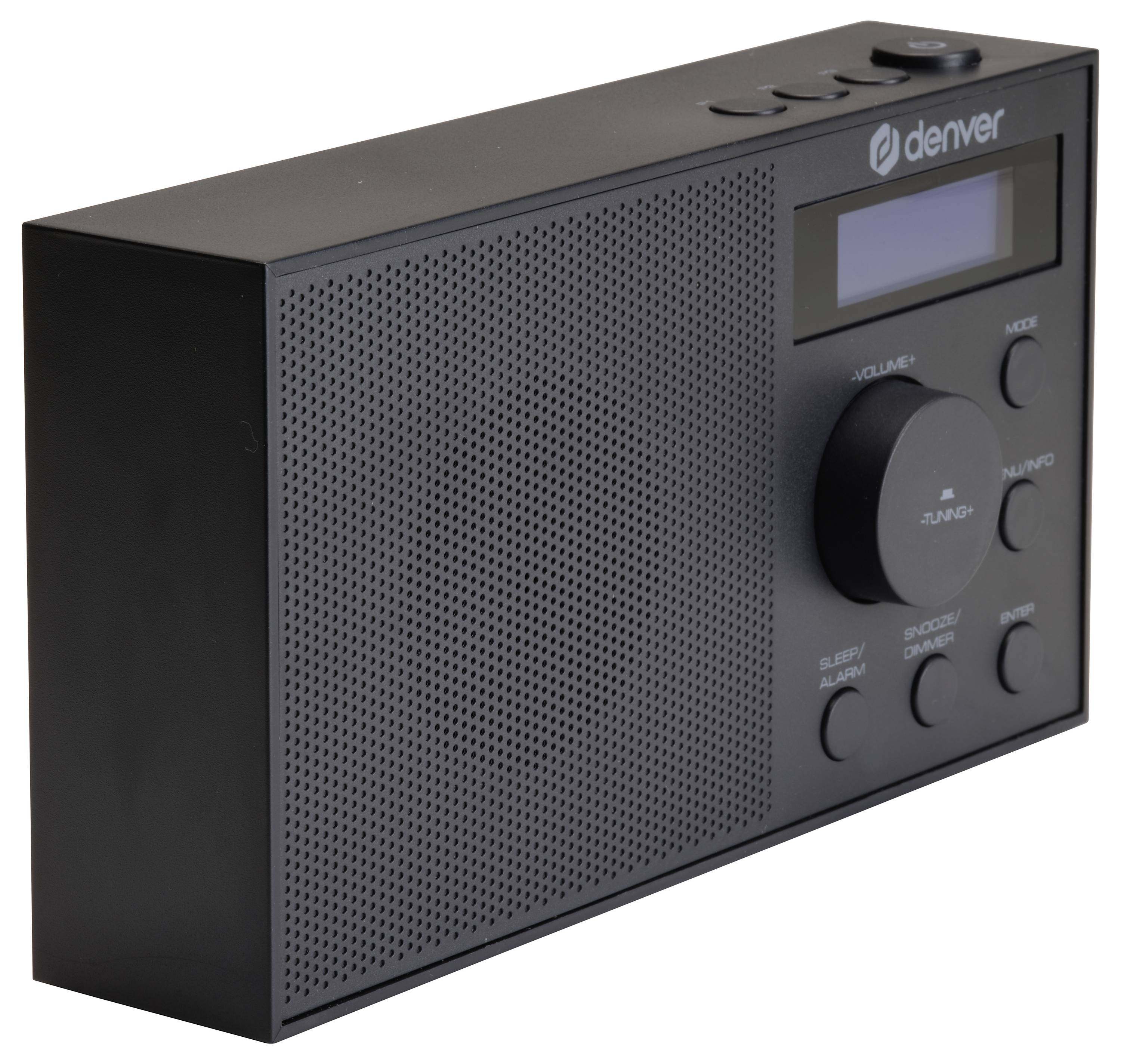 Denver DAB-51B Radio de table DAB+, DAB, FM USB, AUX fonction réveil noir
