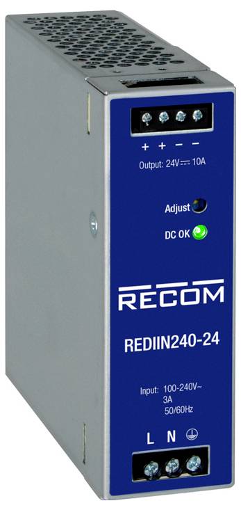 RECOM REDIIN240-24 Alimentation rail DIN 24 V 10 A 240 W Nbr. de sorties:1 x Contenu 1 pc(s)
