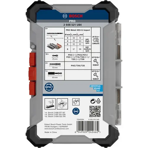 Bosch Accessories 2608521U84 2608521U84 Jeu d'outils Bosch Accessories 2608521U84 2608521U84 Jeu d'outils