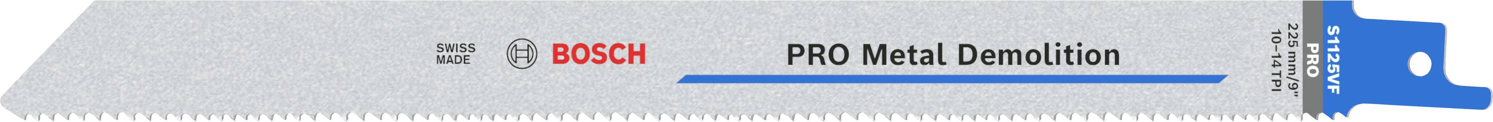 Bosch Accessories 2608659001 PRO Metal Demolition S1125VF feuille, 1,25 x 19 x 225 mm, 2 pcs. 2 pc(s)