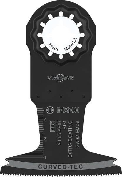 Lame de scie multifonction Bosch pour 'Multi Matériaux', noir, avec échelle de mesure et dentelure, adapté à divers types de coupes.