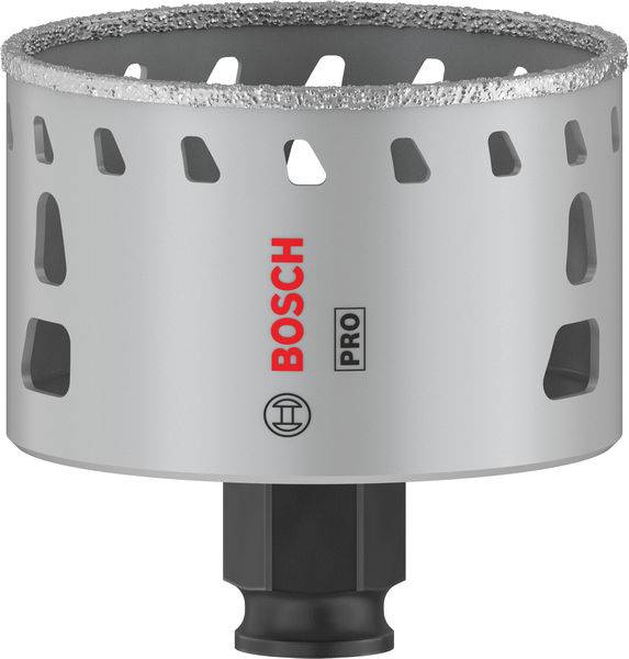 Scie cloche métal Bosch Pro avec revêtement diamanté, adaptée pour le perçage précis dans des matériaux durs tels que les carrelages ou la pierre.