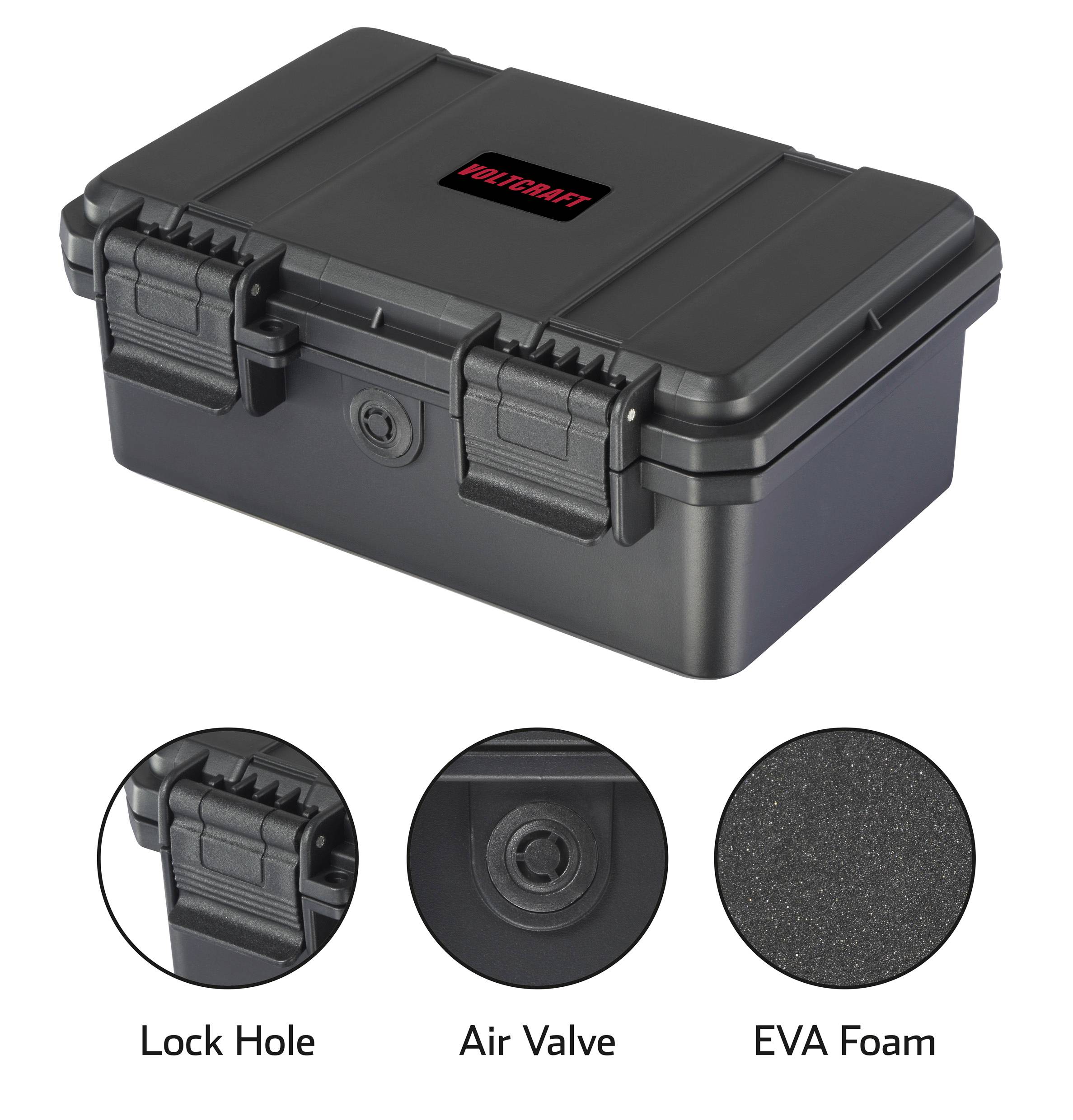 VOLTCRAFT Mallette à batterie/piles outdoor 15x LR14 (C) (L x l x H) 180 x 135 x 75 mm