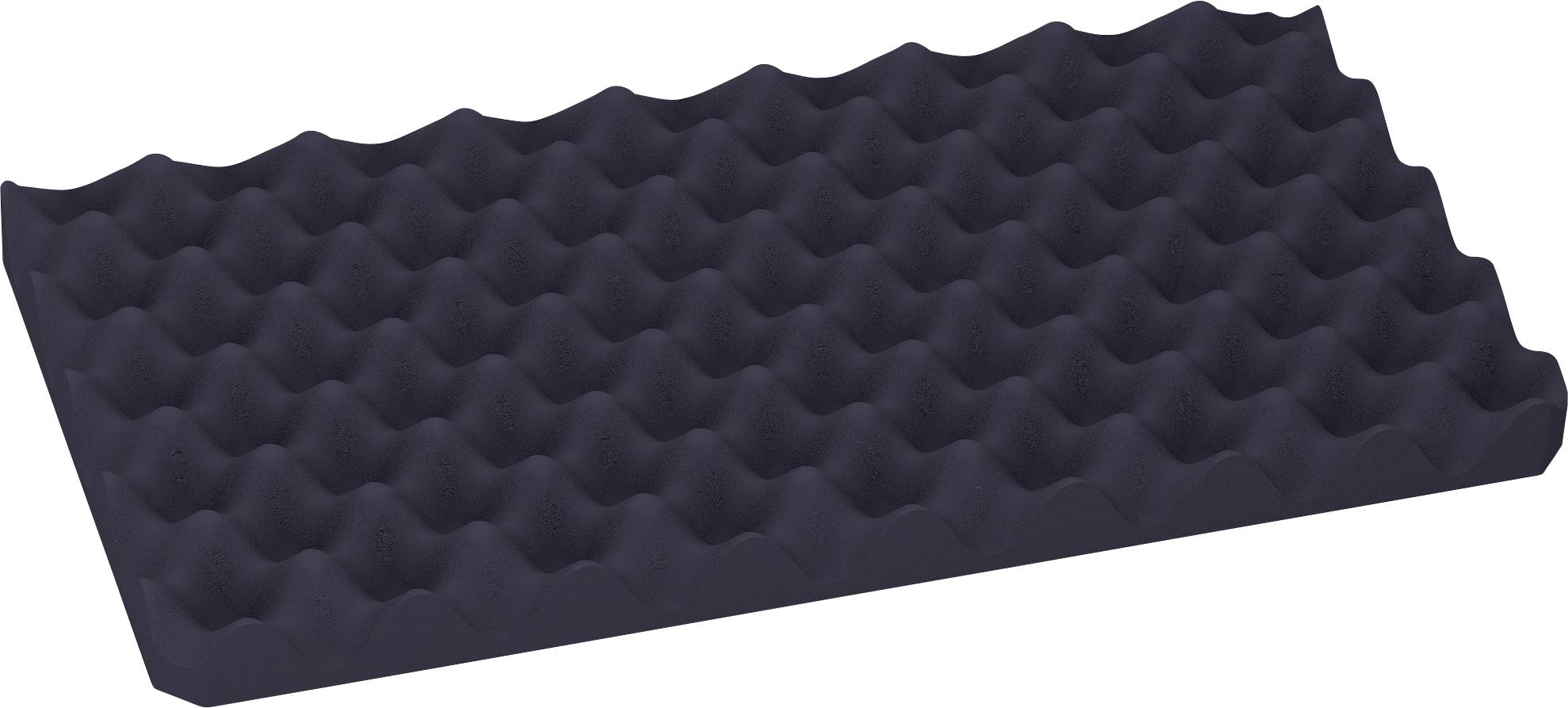 Mousse acoustique noire à structure de boîte à œufs pour l'isolation phonique.