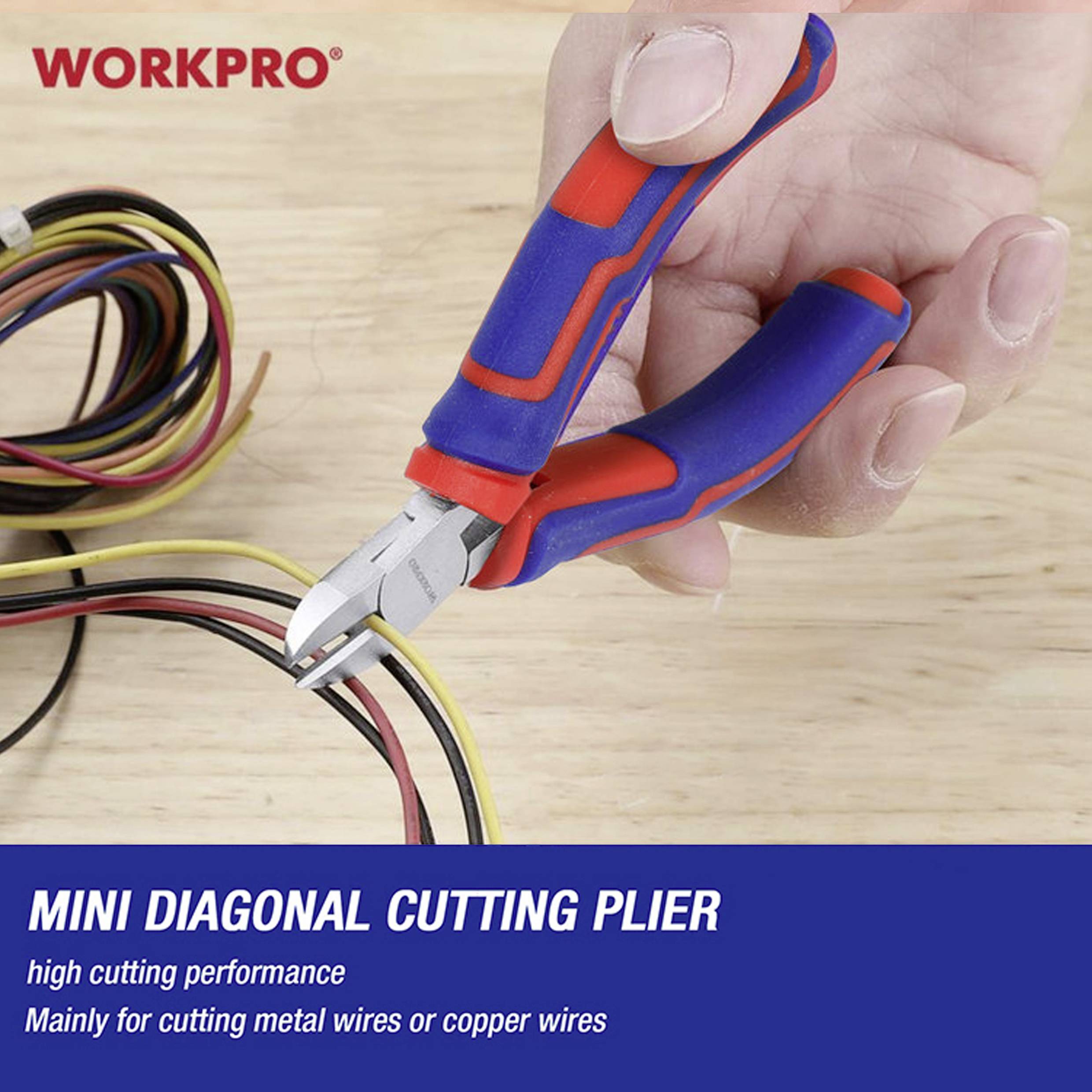 WorkPro WP231096 universel Mini-pince diagonale 110 mm