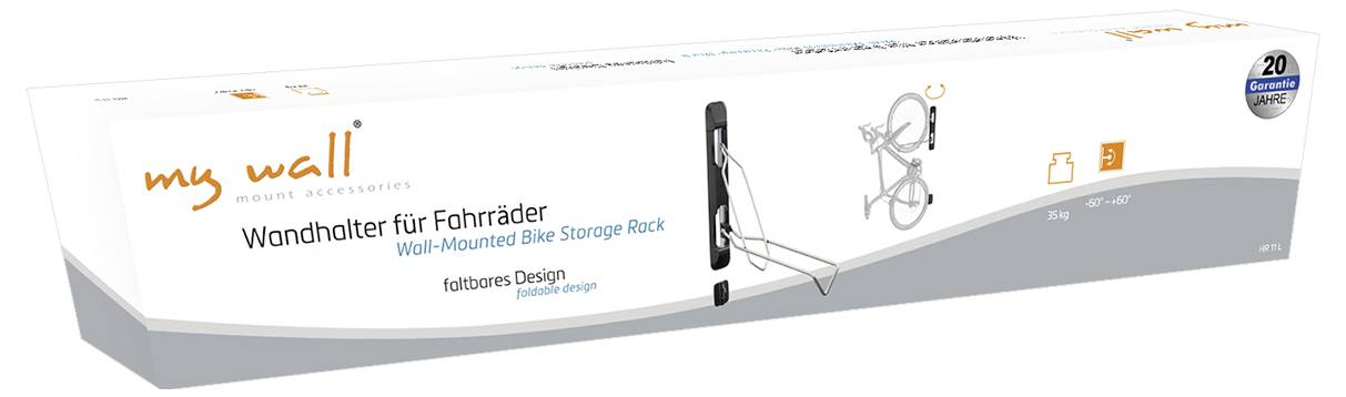 My Wall HR11L Support mural pour vélo noir
