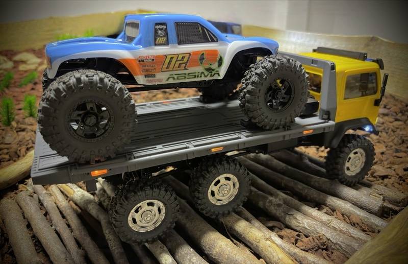 Absima CR18P Tow Truck 6x6 brushless 1:18 Camion RC électrique Crawler 4 roues motrices (6WD) prêt à fonctionner (RtR) 2,4 GHz