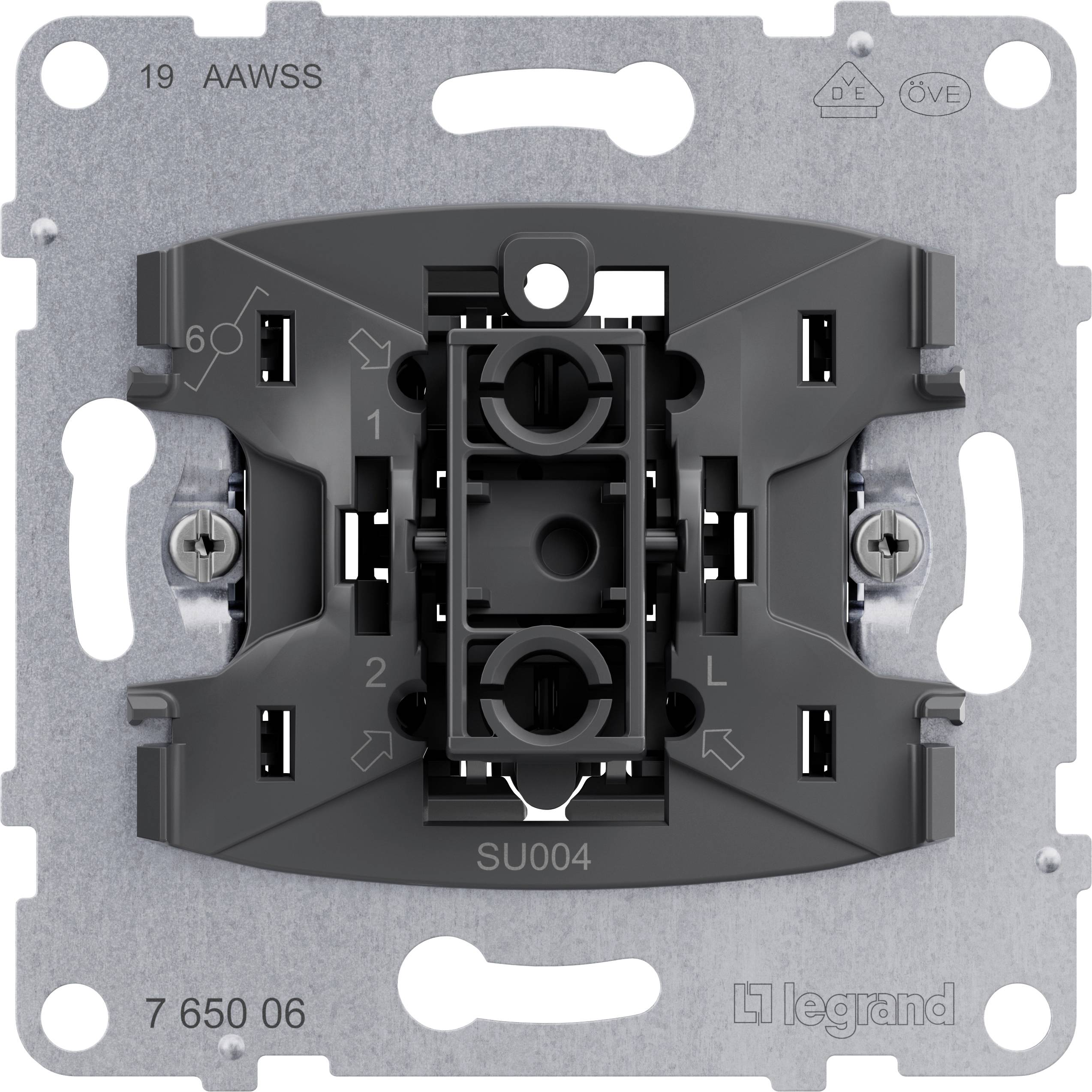 Legrand 1 pièce Insert Interrupteur va-et-vient, encastré Seano métal, noir 765006 1 pc(s)