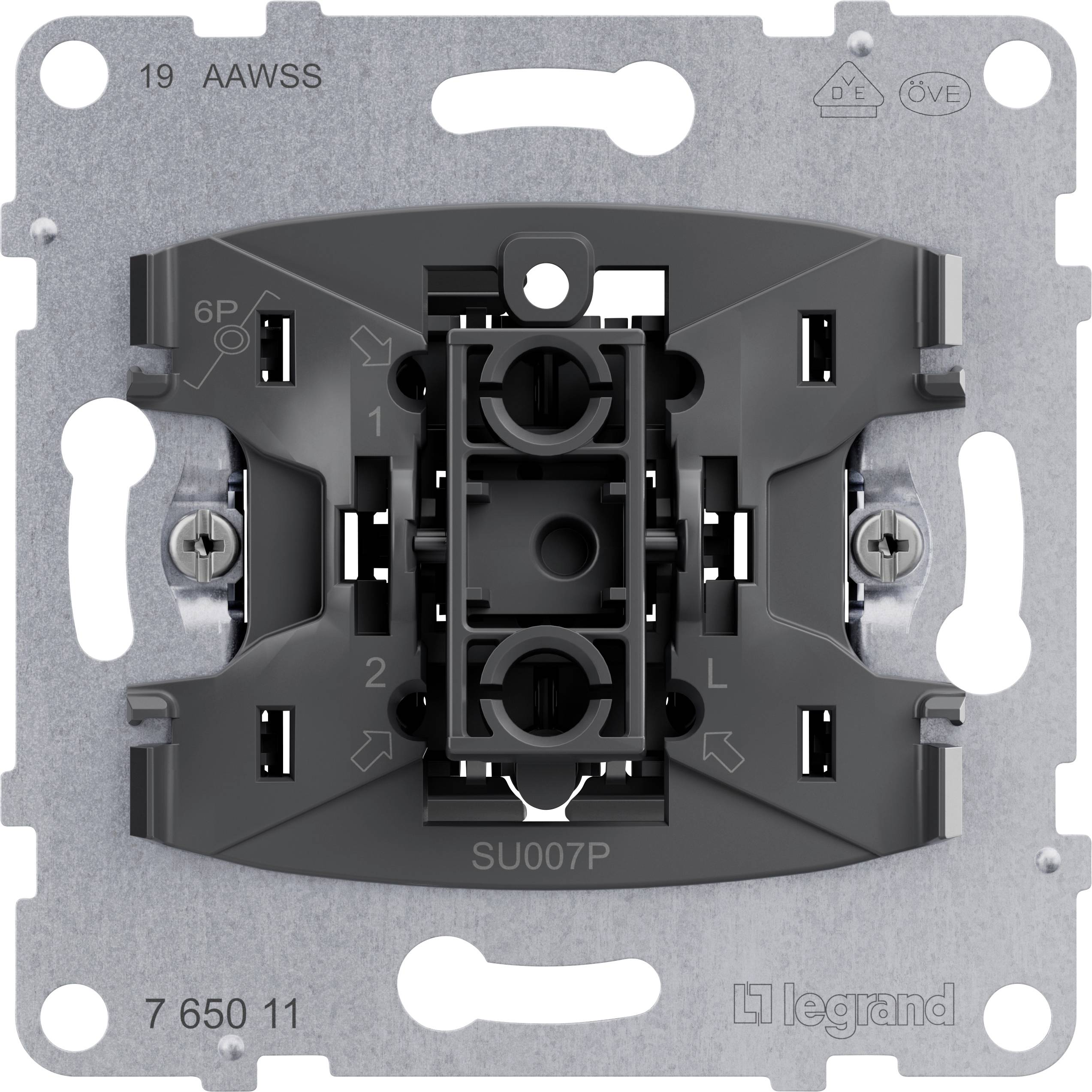 Legrand 1 pièce Insert Bouton-poussoir, encastré Seano métal, noir 765011 1 pc(s)