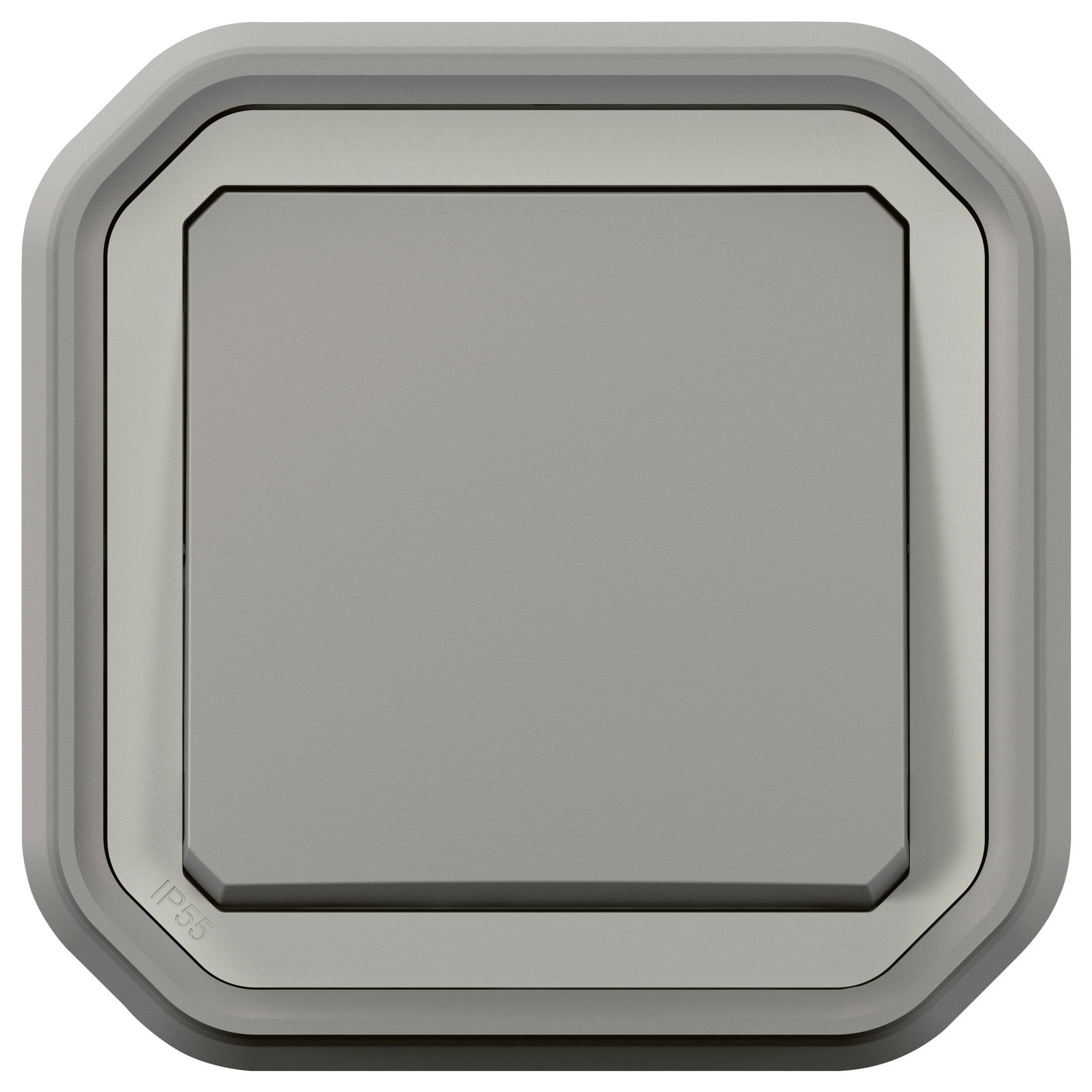 Legrand complet encastré, Interrupteur va-et-vient Plexo gris 069811L 1 pc(s)