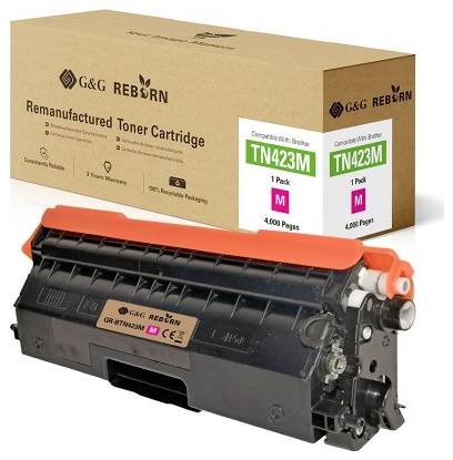 G&G Toner remplace Brother TN-423M compatible magenta 4000 pages Reborn remanufactured 21190