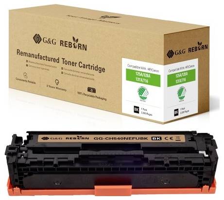 G&G Toner remplace HP, Canon 125A, 128A, 131X, 716K, 731K compatible noir 2200 pages Reborn remanufactured 21201