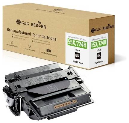 G&G Toner remplace HP, Canon 55X compatible noir 12500 pages Reborn remanufactured 21223