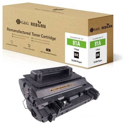G&G Toner remplace HP 81A compatible noir 10500 pages Reborn remanufactured 21240