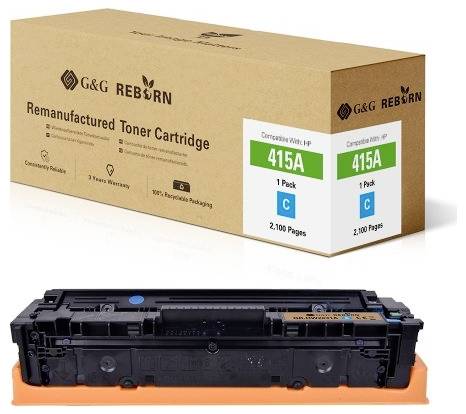 G&G Toner remplace HP 415A compatible cyan 2100 pages Reborn remanufactured 21270