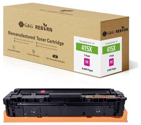 G&G Toner remplace HP 415X compatible magenta 6000 pages Reborn remanufactured 21276