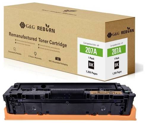 G&G Toner remplace HP 207A compatible noir 1350 pages Reborn remanufactured 21281