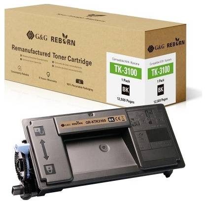 G&G Toner remplace Kyocera TK-3100 compatible noir 12500 pages Reborn remanufactured 21294