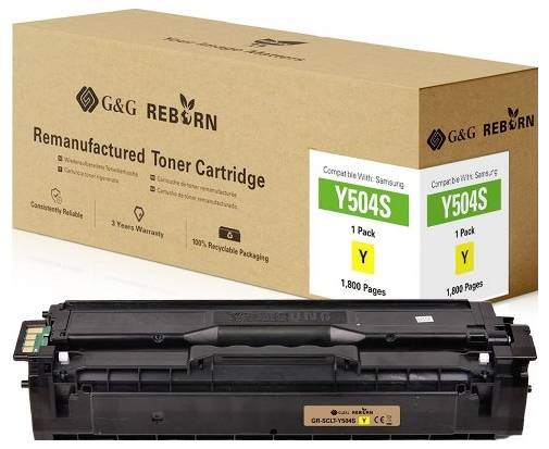 G&G Toner remplace Samsung Y504S compatible jaune 1800 pages Reborn remanufactured 21323