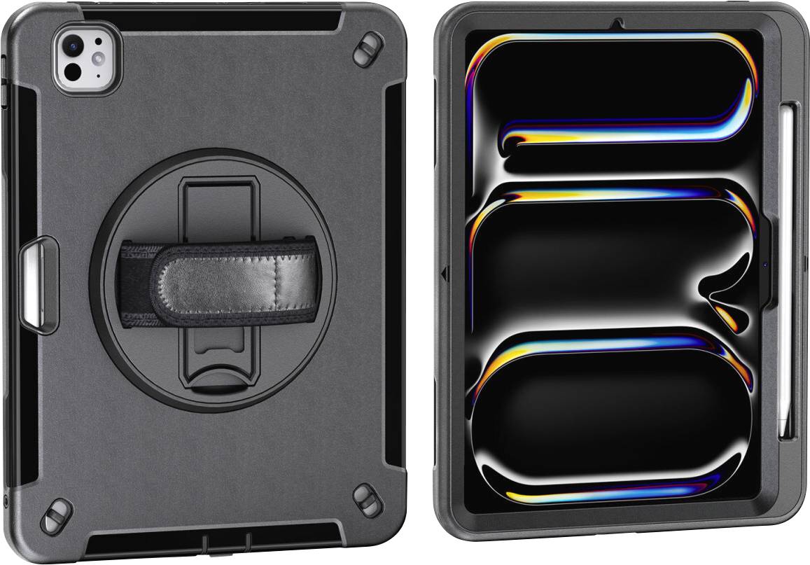 4Smarts GRIP Etui pour tablette Apple iPad Pro 11" (M4, 2024) 27,9 cm (11") Coque arrière noir