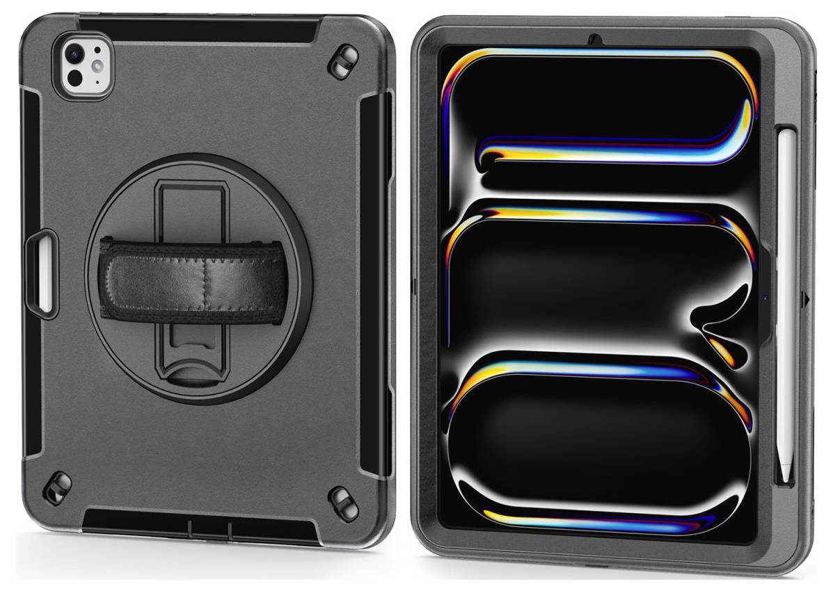 4Smarts GRIP Etui pour tablette Apple iPad Pro 11" (M4, 2024) 27,9 cm (11") Coque arrière noir