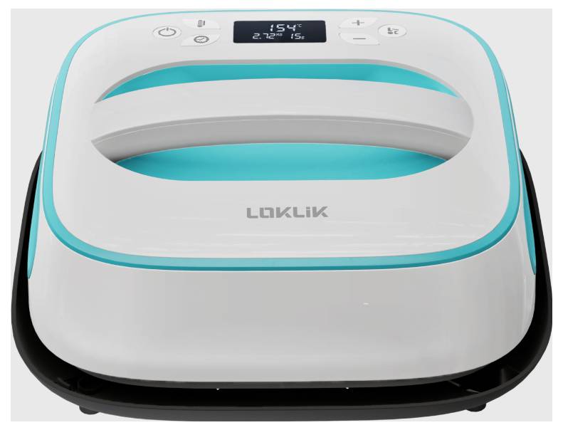 Loklik Easy Heat Press Presse à chaud turquoise