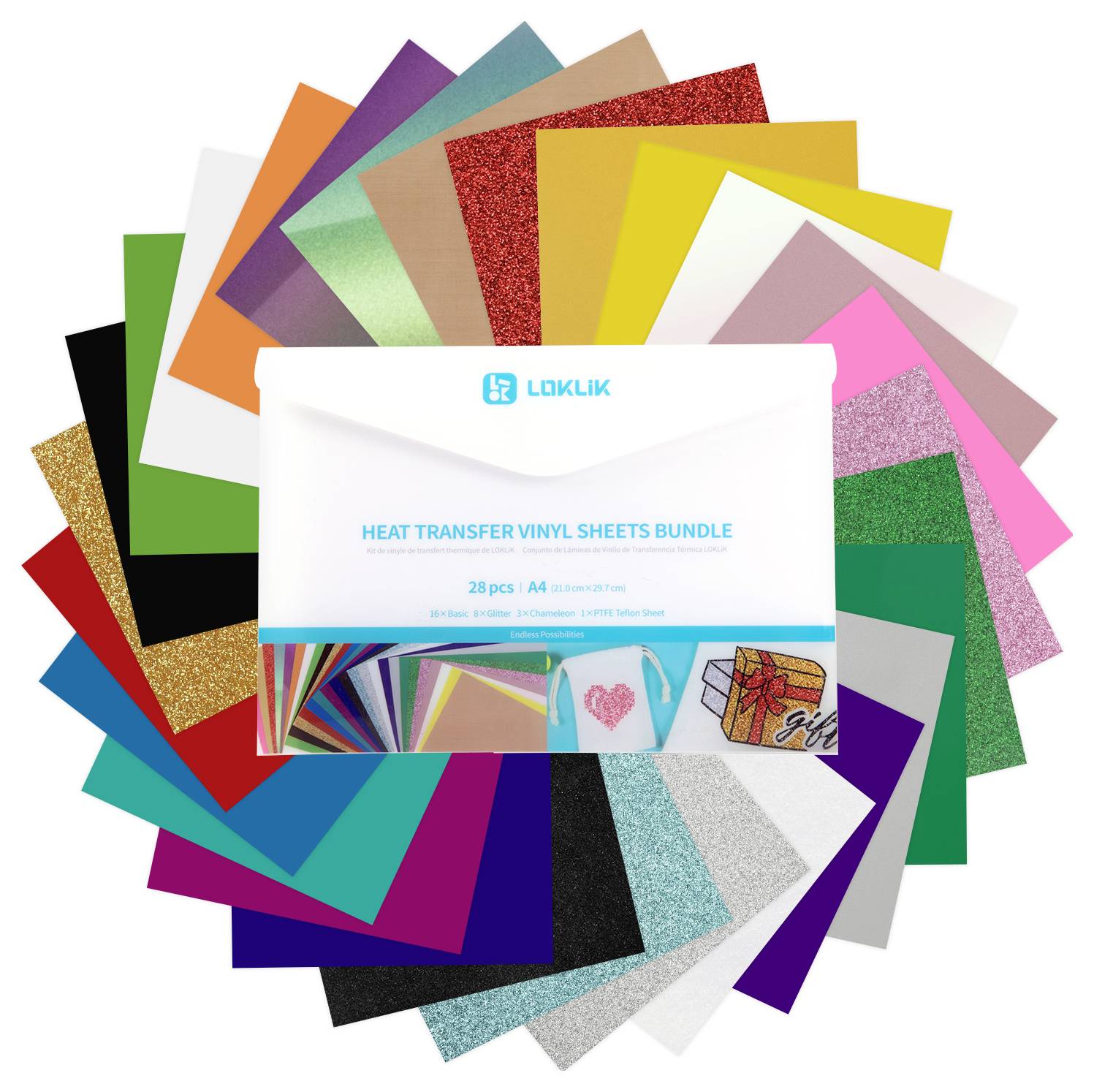 Loklik Heat Transfer Vinyl Material Bundle Set de conception