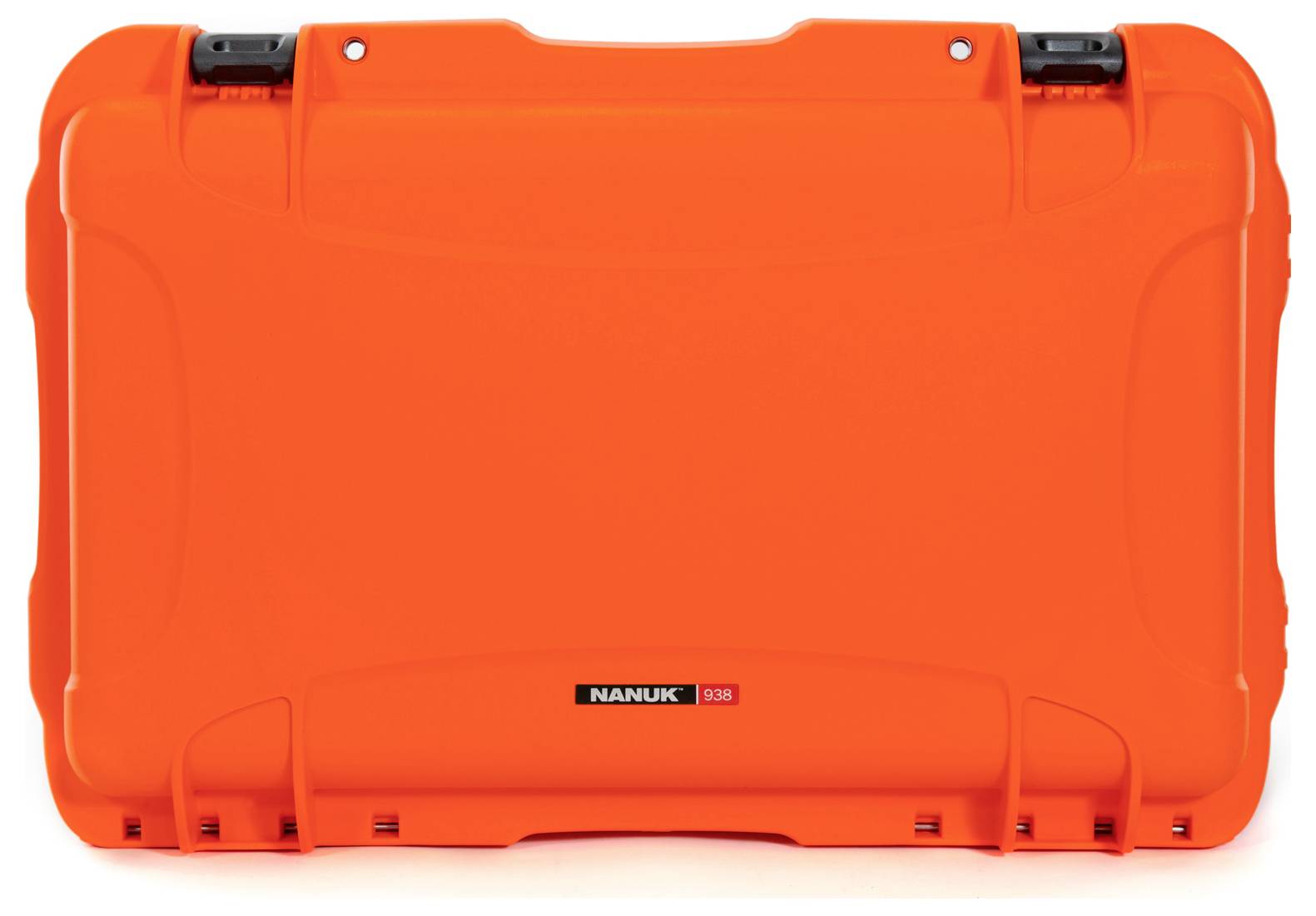 Une valise orange vif au design robuste, conçue pour protéger des objets délicats pendant le transport.