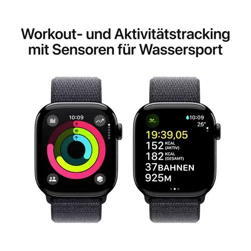 Apple Watch Series 10 GPS 42 mm boîtier en aluminium Sport Loop encre Apple Watch Series 10 GPS 42 mm boîtier en aluminium Sport Loop encre