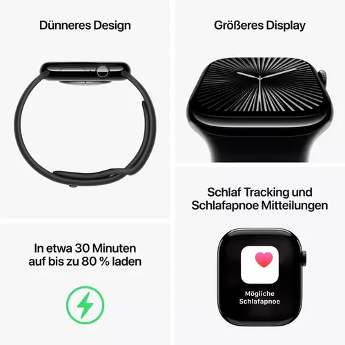 Apple Watch Series 10 GPS 46 mm boîtier en aluminium Sport Loop encre Apple Watch Series 10 GPS 46 mm boîtier en aluminium Sport Loop encre