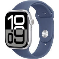 Apple Watch Series 10 GPS 46 mm boîtier en aluminium bracelet de sport denim M/L Apple Watch Series 10 GPS 46 mm boîtier en aluminium bracelet de sport denim M/L