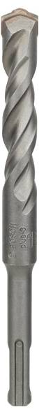 Un foret gris avec des rainures en spirale et une tête plate, utilisé pour percer des matériaux durs.