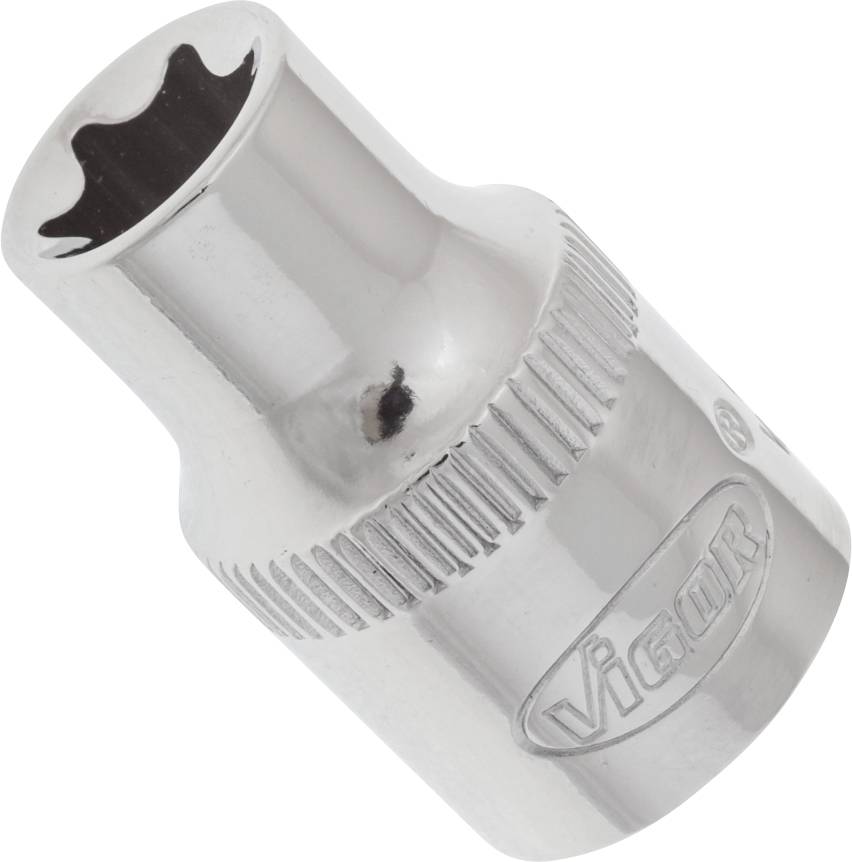 Clé à molette en métal avec ouverture hexagonale, de couleur argent, portant un logo de marque sur le côté. Utilisée pour desserrer ou serrer des vis.