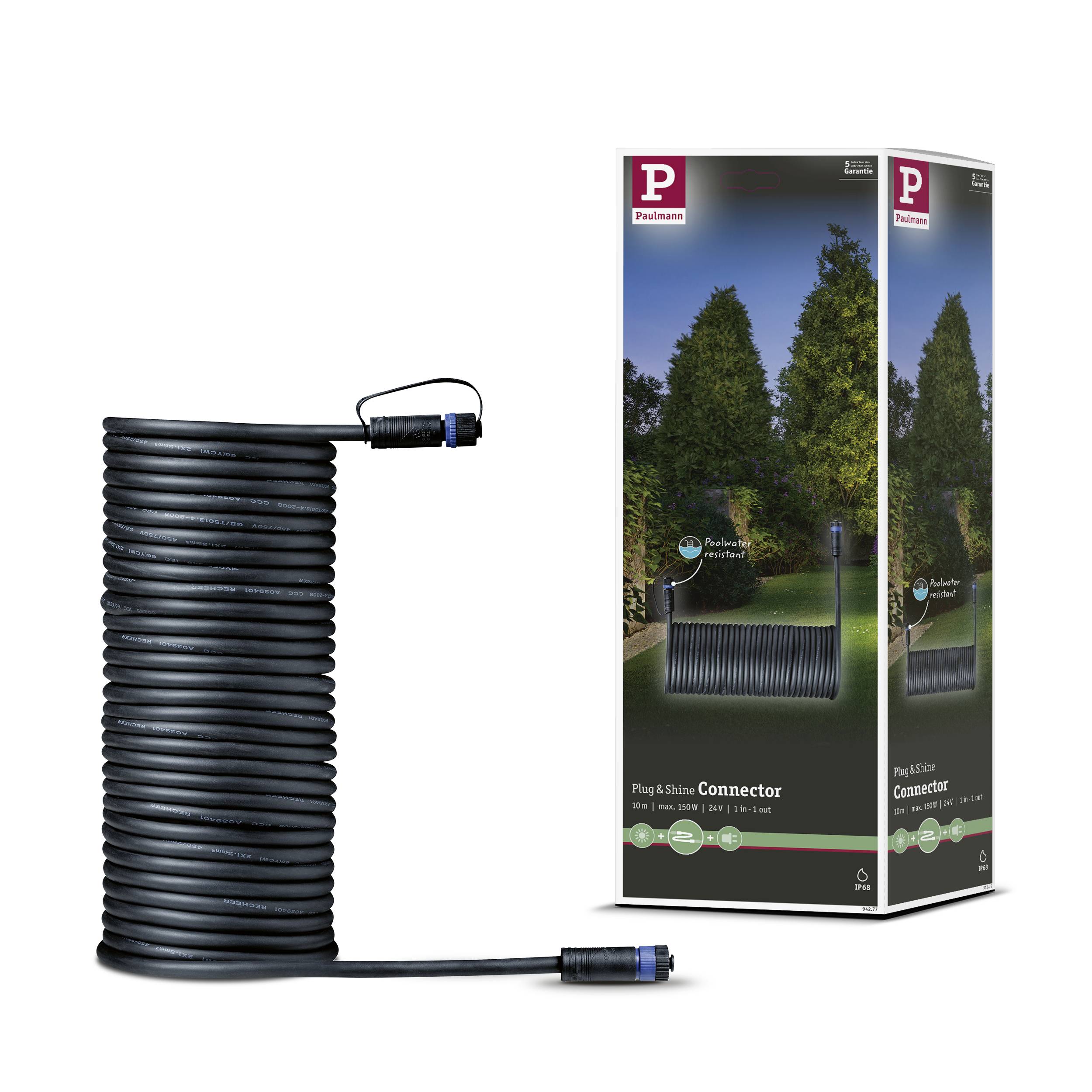 Paulmann 94277 Système d'éclairage Plug&Shine câble de connexion noir