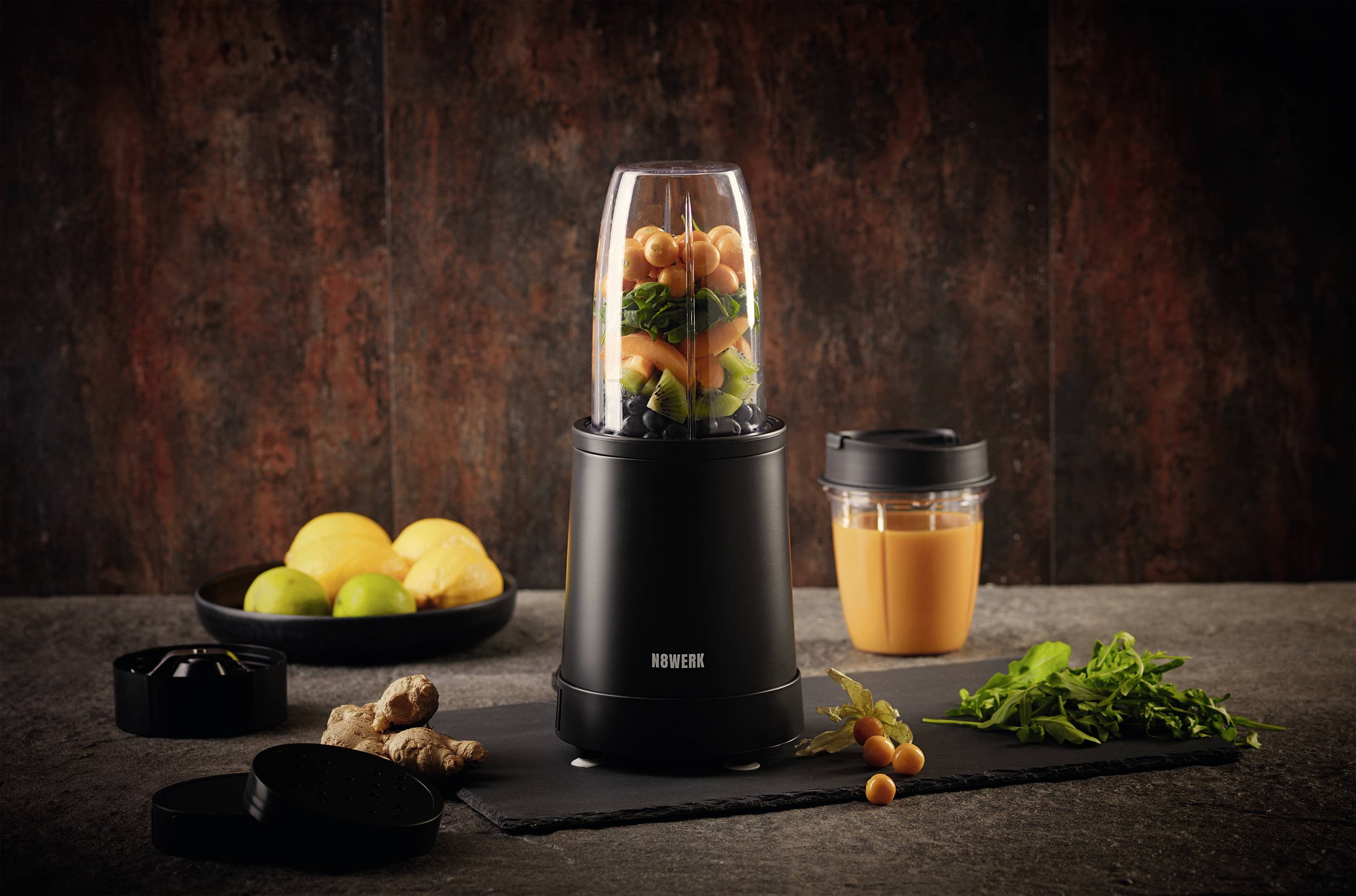 N8WERK Nutrition 8-tlg. Mixeur sur pied 800 W noir